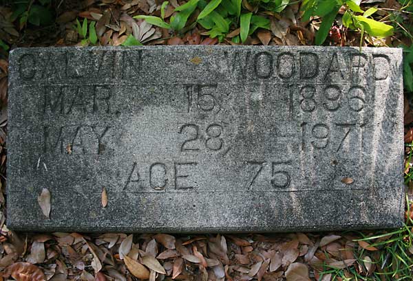 Calvin Woodard Gravestone Photo