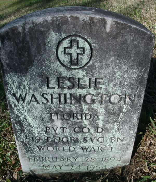Leslie Washington Gravestone Photo