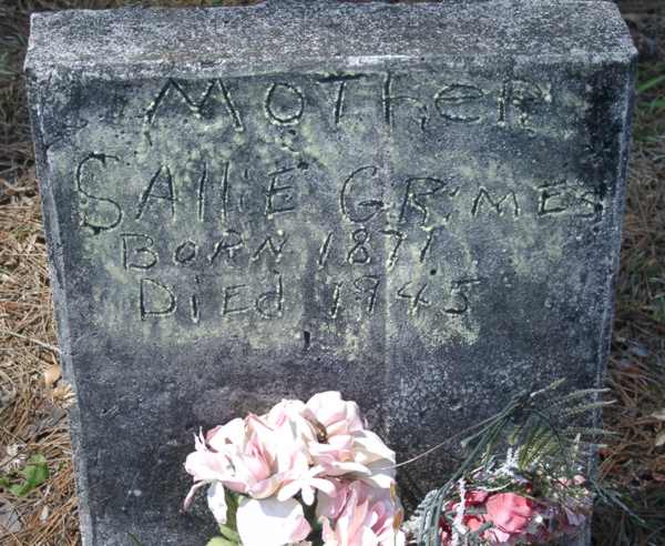 Sallie Grimes Gravestone Photo
