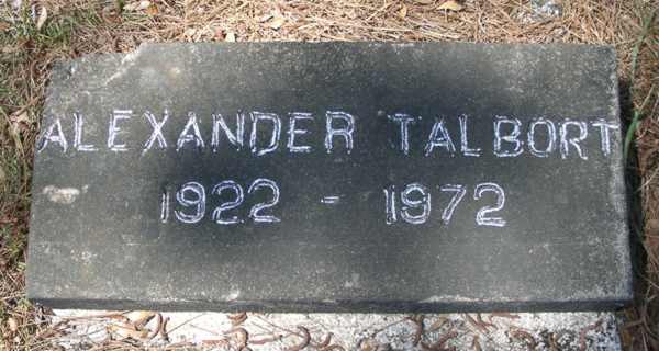 Alexander Talbort Gravestone Photo