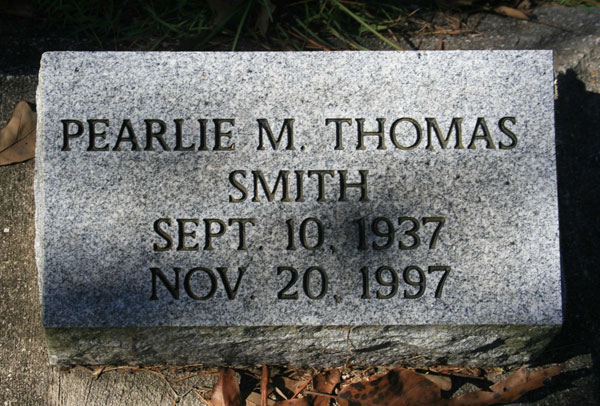 PEARLIE M. THOMAS SMITH Gravestone Photo