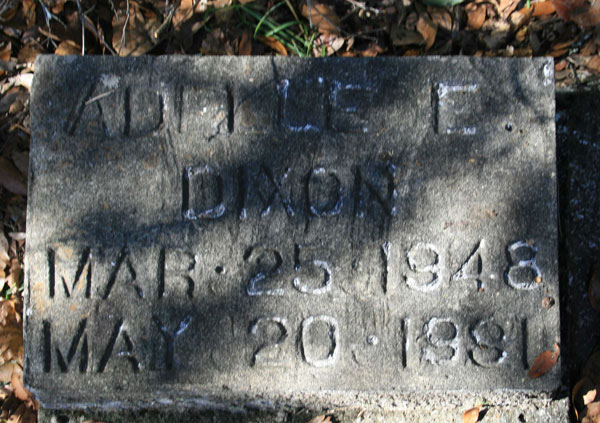ADMLE E. DIXON Gravestone Photo