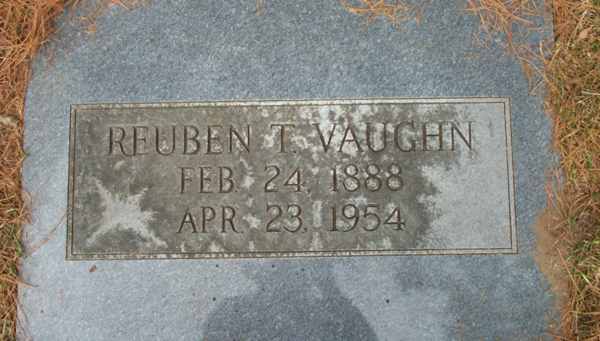 Reuben T. Vaughn Gravestone Photo