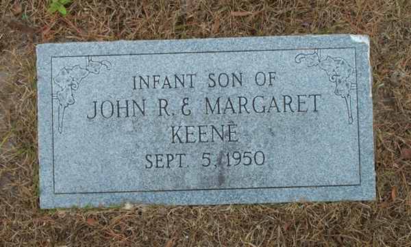 Infant Keene Gravestone Photo