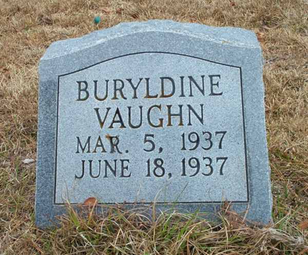 Buryldine Vaughn Gravestone Photo