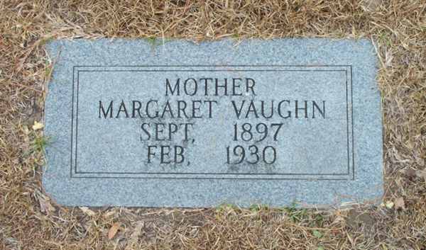Margaret Vaughn Gravestone Photo