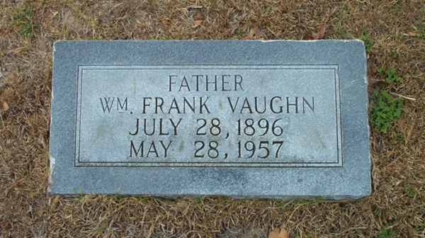 Wm Frank Vaughn Gravestone Photo
