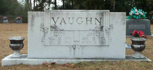 Edith & James Vaughn Gravestone Photo