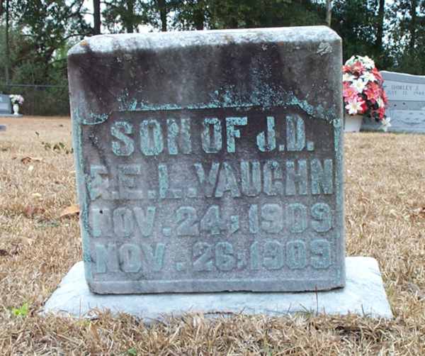 Infant Vaughn Gravestone Photo