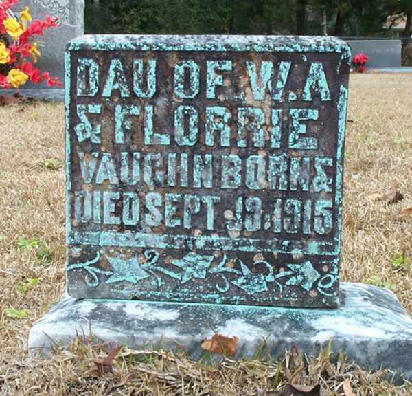 Infant Daughter Vaughn Gravestone Photo