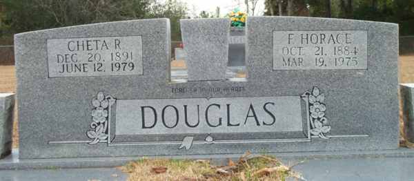 Cheta R. & F. Horace Douglas Gravestone Photo