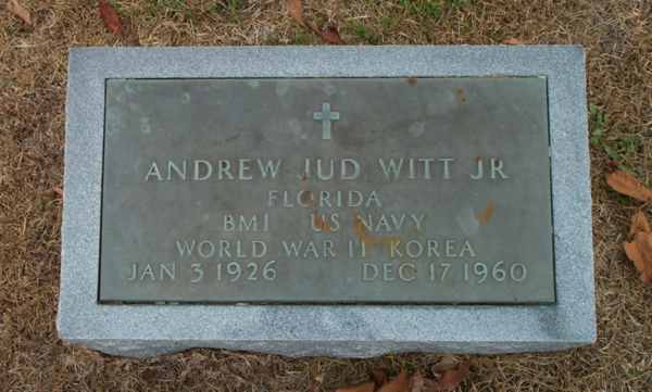 Andrew Jud Witt Gravestone Photo