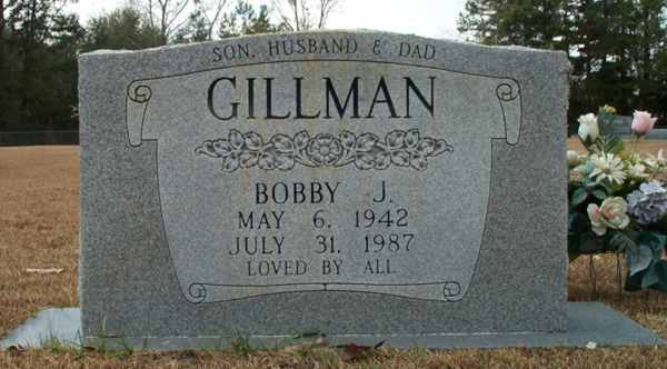 Bobby J. Gillman Gravestone Photo
