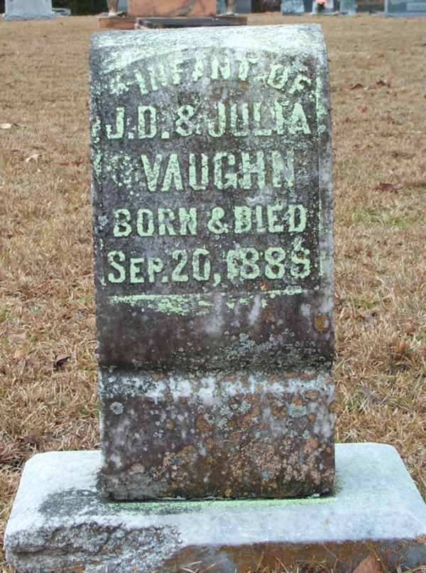 Infant Vaughn Gravestone Photo