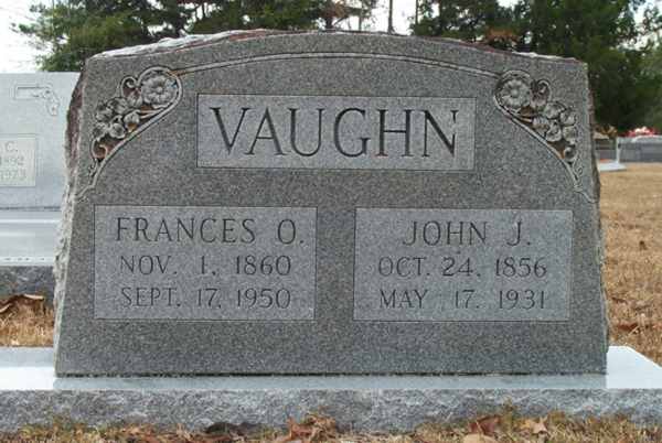 Frances O. & John J. Vaughn Gravestone Photo