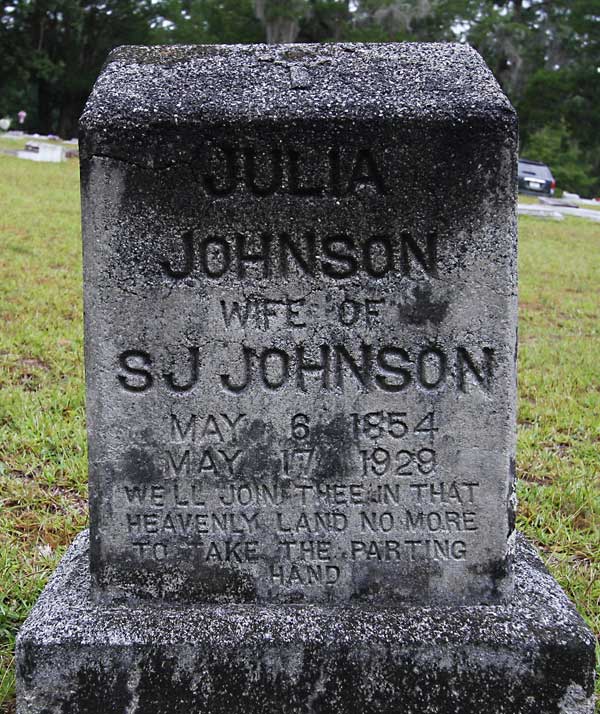 Julia Johnson Gravestone Photo