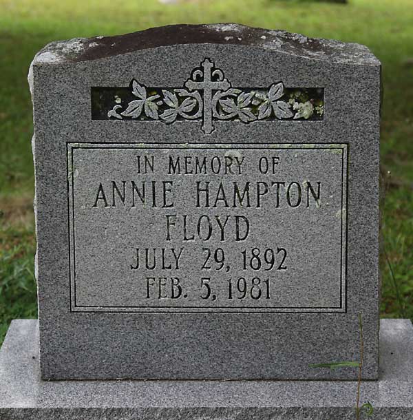 Annie Hampton Floyd Gravestone Photo