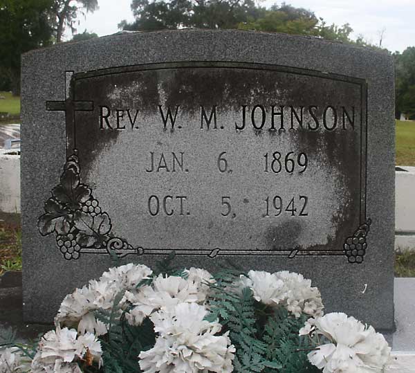 Rev. W. M. Johnson Gravestone Photo