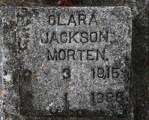 Clara Jackson Morten Gravestone Photo