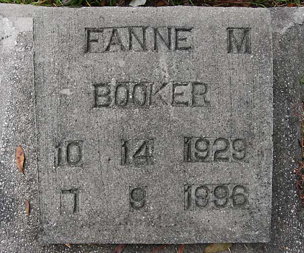 Fannie M. Booker Gravestone Photo