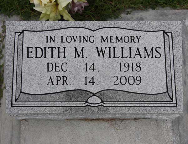 Edith M. Williams Gravestone Photo