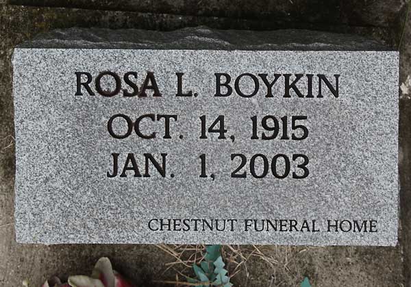 Rosa L. Boykin Gravestone Photo