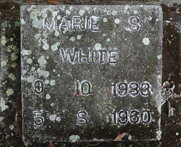 Marie S. White Gravestone Photo