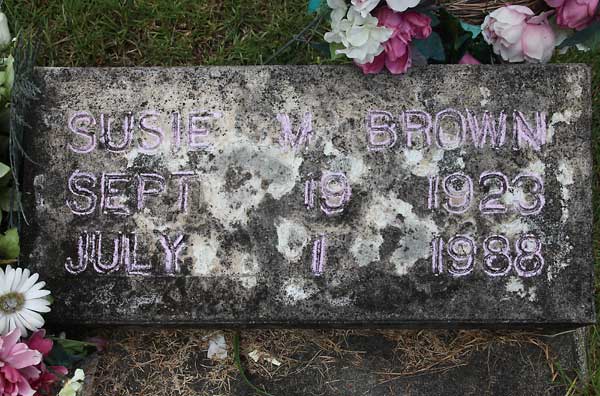 Susie M. Brown Gravestone Photo