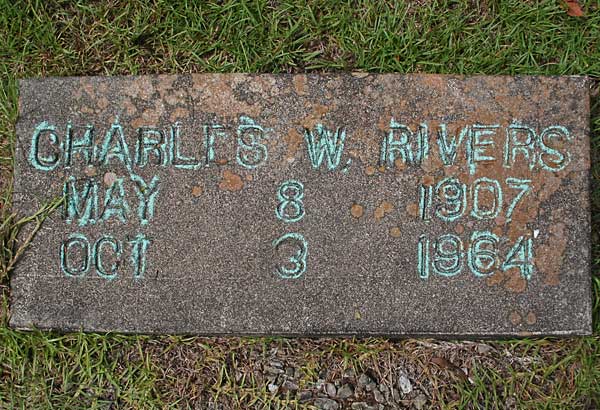 Charles W. Rivers Gravestone Photo