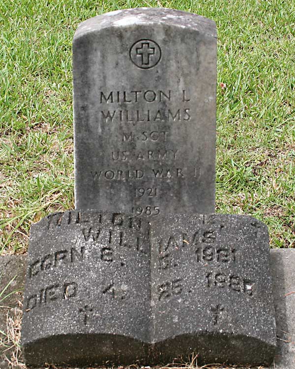 Milton L. Williams Gravestone Photo
