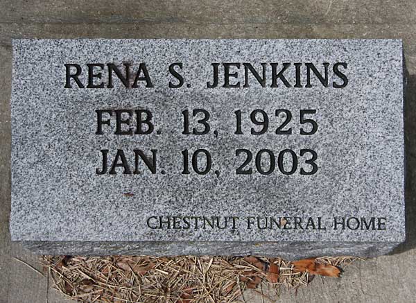 Rena S. Jenkins Gravestone Photo