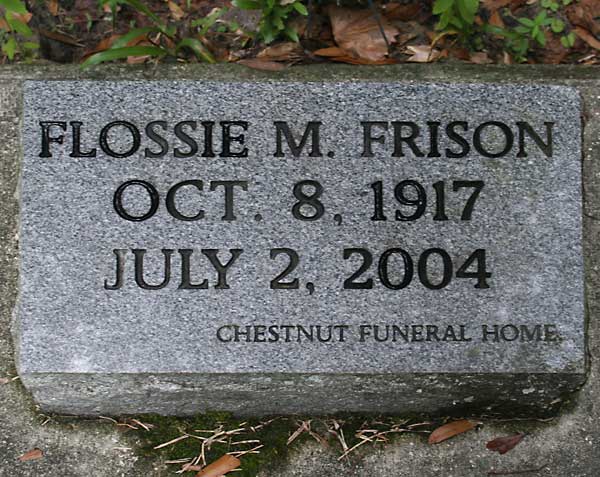 Flossie M. Frison Gravestone Photo