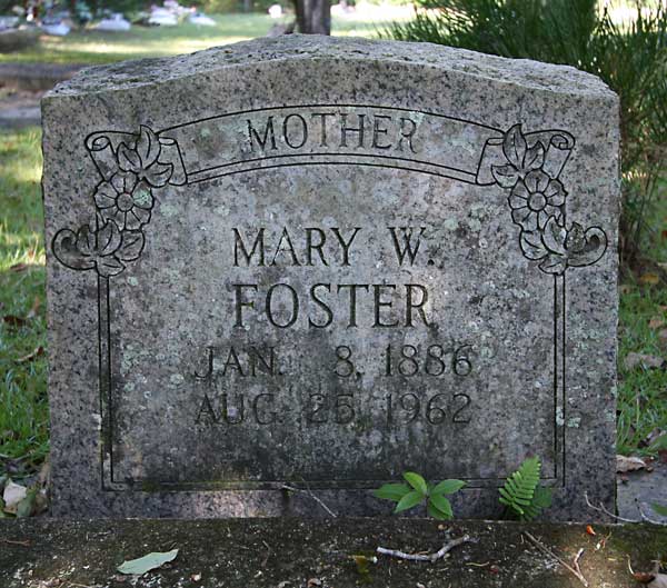 Mary W. Foster Gravestone Photo