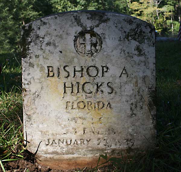 Bishop A. Hicks Gravestone Photo