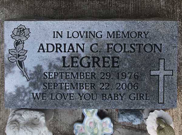 Adrian C. Folston Legree Gravestone Photo