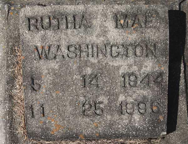 Rutha Mae Washington Gravestone Photo