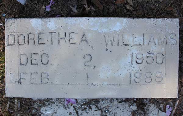 Dorethea Williams Gravestone Photo