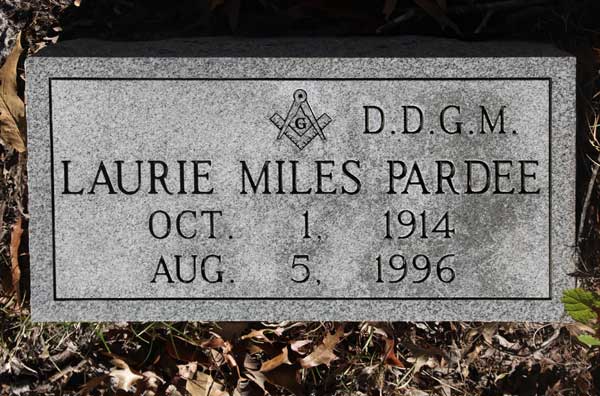 Laurie Miles Pardee Gravestone Photo