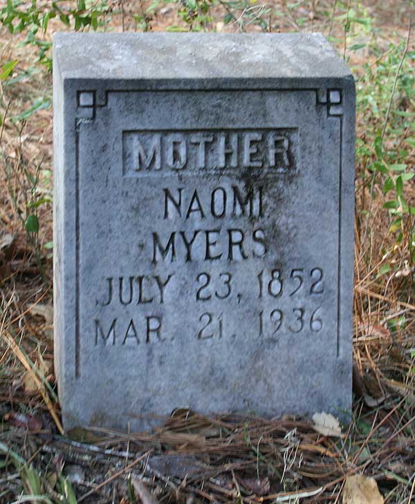 Naomi Myers Gravestone Photo