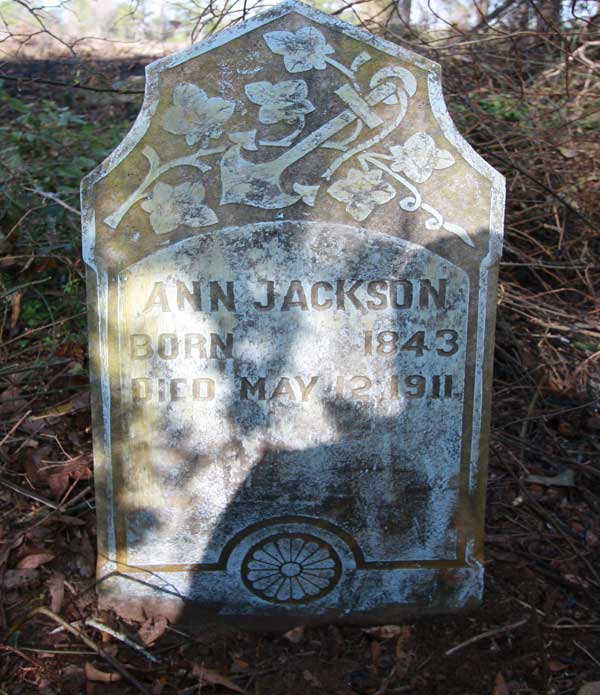 Ann Jackson Gravestone Photo