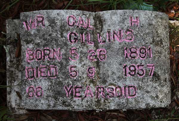 Cal H. Gillins Gravestone Photo
