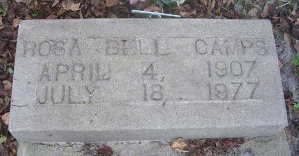 Rosa Bell Camps Gravestone Photo