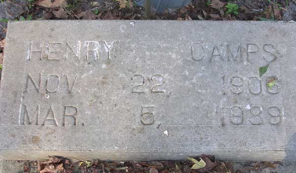 Henry Camps Gravestone Photo