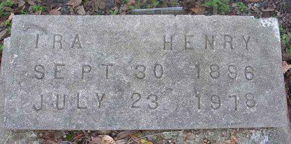 Ira Henry Gravestone Photo