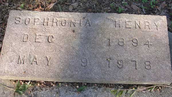 Sophronia Henry Gravestone Photo