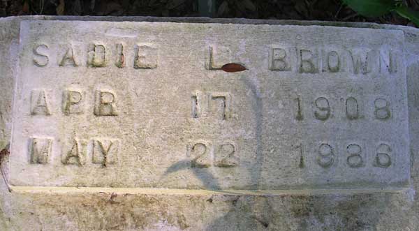 Sadie L. Brown Gravestone Photo