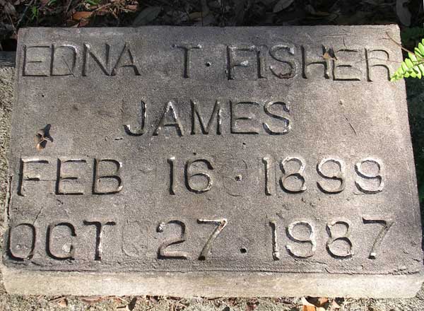 Edna T. Fisher James Gravestone Photo