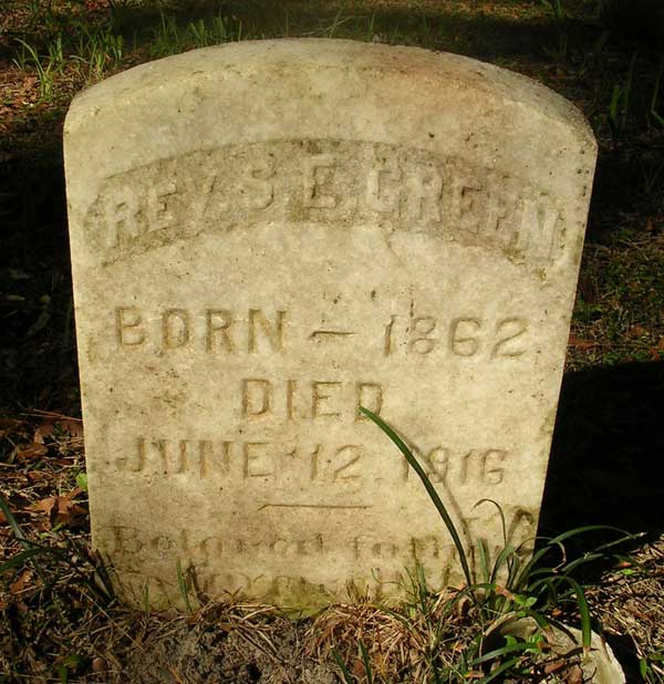 S.E. Green Gravestone Photo