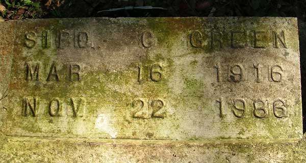 Sipio C. Green Gravestone Photo