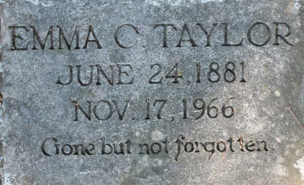 Emma C. Taylor Gravestone Photo